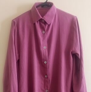 Purple Button-Up Long Tunic